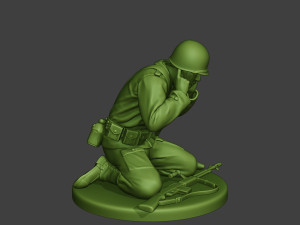 american soldiers ww2 m2 mortar a10 3D Baskı Modeli