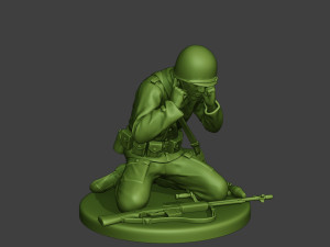 american soldiers ww2 m2 mortar a10 3D Baskı Modeli