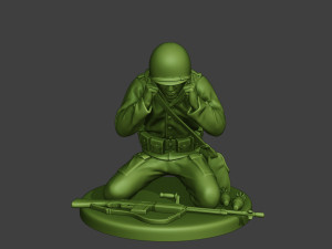 american soldiers ww2 m2 mortar a10 3D Baskı Modeli