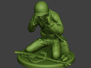 american soldiers ww2 m2 mortar a10 3D Baskı Modeli