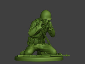american soldiers ww2 m2 mortar a10 3D Baskı Modeli
