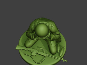 american soldiers ww2 m2 mortar a10 3D Baskı Modeli