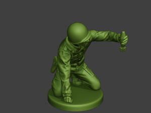 american soldiers ww2 m2 mortar a10 3D Baskı Modeli