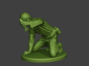 american soldiers ww2 m2 mortar a10 3D Baskı Modeli