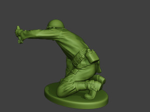 american soldiers ww2 m2 mortar a10 3D Baskı Modeli