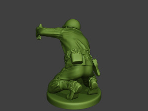 american soldiers ww2 m2 mortar a10 3D Baskı Modeli