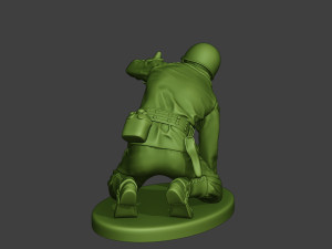 american soldiers ww2 m2 mortar a10 3D Baskı Modeli