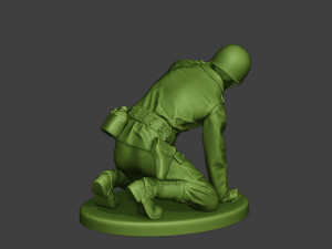 american soldiers ww2 m2 mortar a10 3D Baskı Modeli