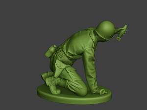 american soldiers ww2 m2 mortar a10 3D Baskı Modeli