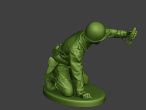 american soldiers ww2 m2 mortar a10 3D Baskı Modeli