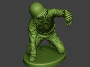 american soldiers ww2 m2 mortar a10 3D Baskı Modeli