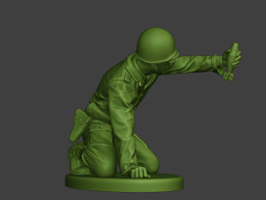 american soldiers ww2 m2 mortar a10 3D Baskı Modeli