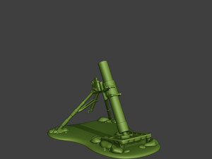 american soldiers ww2 m2 mortar a10 3D Baskı Modeli