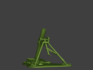 american soldiers ww2 m2 mortar a10 3D Baskı Modeli