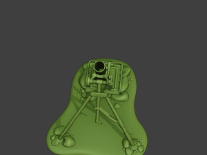american soldiers ww2 m2 mortar a10 3D Baskı Modeli