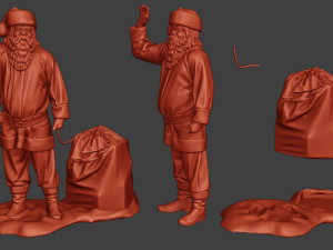 santa claus print p1 Model Cetak 3D