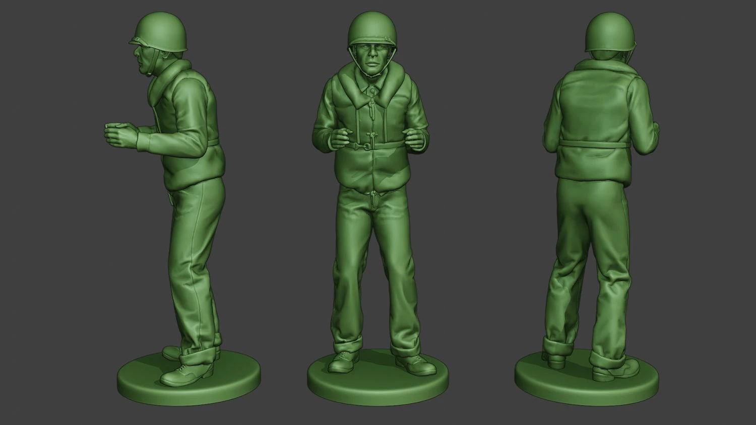 us navy sailor ww2 action usn1 3D Print Model .c4d .max .obj .3ds .fbx .stl .blend 
