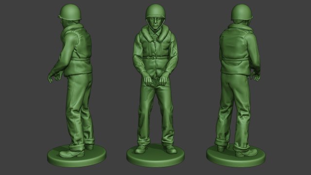 us navy sailor ww2 action2 usn1 3D 프린트 모델 .c4d .max .obj .3ds .fbx .stl .blend 
