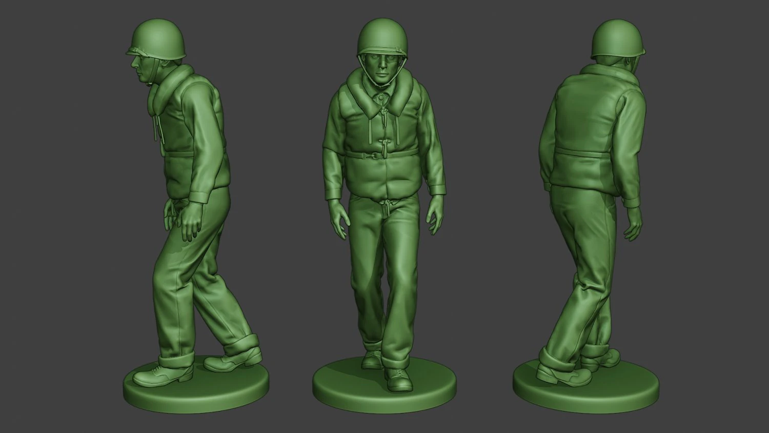 us navy sailor ww2 walk usn1 3D Print Model .c4d .max .obj .3ds .fbx .stl .blend 