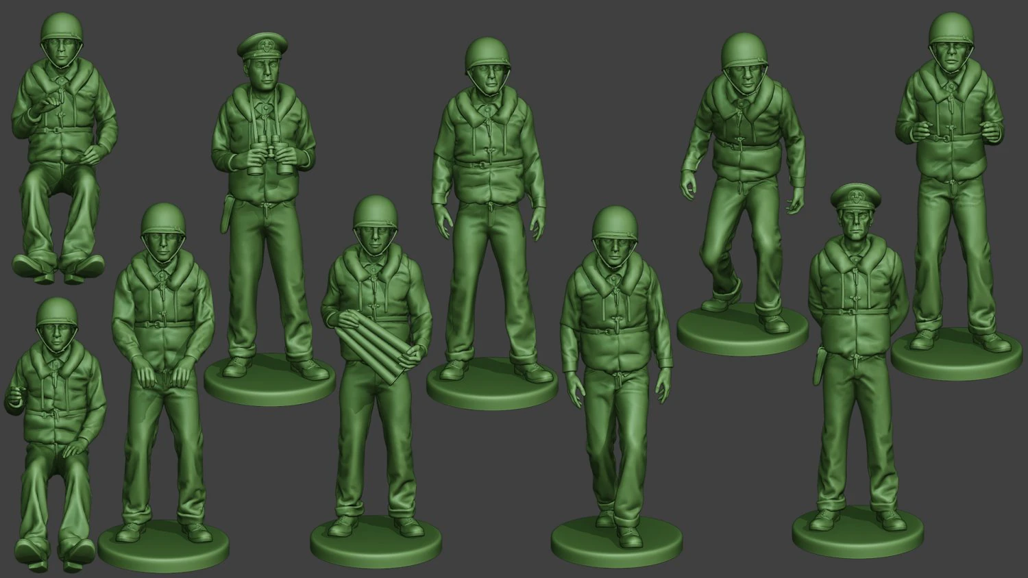 us navy ptboat crew pack ww2 usn1 3D Print Model .c4d .max .obj .3ds .fbx .stl .blend 