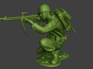 american soldier ww2 shoot cover a10 Modelo de impresión 3D