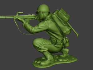 american soldier ww2 shoot cover a10 Modelo de impresión 3D