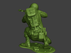 american soldier ww2 shoot cover a10 Modelo de impresión 3D