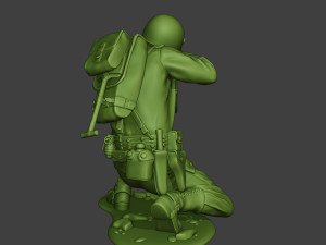 american soldier ww2 shoot cover a10 Modelo de impresión 3D