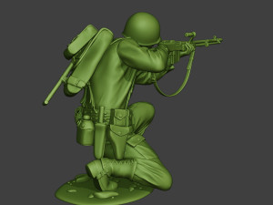 american soldier ww2 shoot cover a10 Modelo de impresión 3D