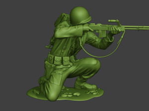 american soldier ww2 shoot cover a10 Modelo de impresión 3D