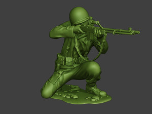 american soldier ww2 shoot cover a10 Modelo de impresión 3D