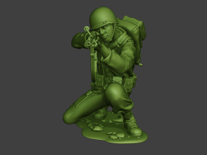 american soldier ww2 shoot cover a10 Modelo de impresión 3D