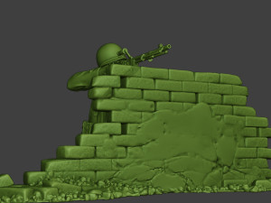 american soldier ww2 shoot cover a10 Modelo de impresión 3D