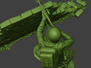 american soldier ww2 shoot cover a10 Modelo de impresión 3D