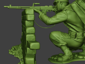 american soldier ww2 shoot cover a10 Modelo de impresión 3D