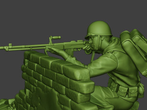 american soldier ww2 shoot cover a10 Modelo de impresión 3D