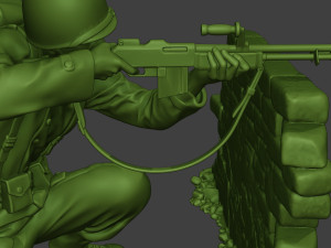 american soldier ww2 shoot cover a10 Modelo de impresión 3D