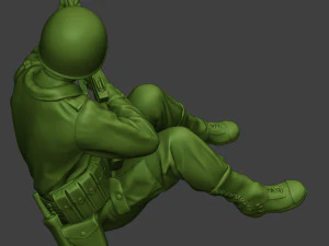 american soldiers ww2 cover down a10 3D Print Model