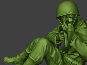 american soldiers ww2 cover down a10 3D Print Model