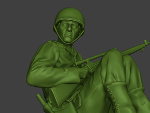 american soldiers ww2 cover down a10 3D-printmodel