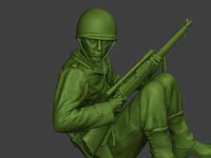 american soldiers ww2 cover down a10 3D-printmodel