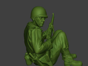 american soldiers ww2 cover down a10 3D Print Model