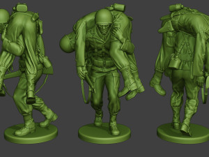 american soldiers ww2 pack a10 Modelo de Impressão 3D
