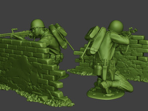 american soldiers ww2 pack a10 Modelo de Impressão 3D