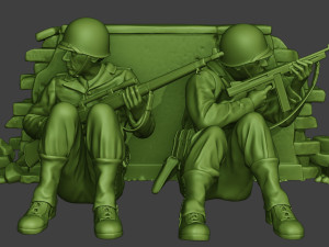 american soldiers ww2 pack a10 Modelo de Impressão 3D