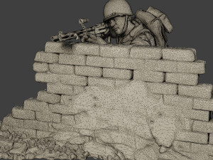 american soldiers ww2 pack a10 Modelo de Impressão 3D