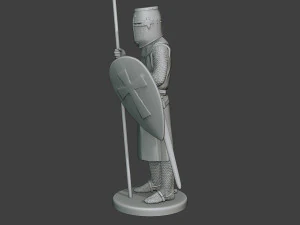 knight templar stand spear t1 3D Print Model