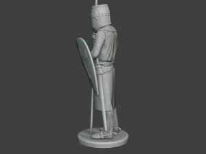 knight templar stand spear t1 Modèles 3D en vedette