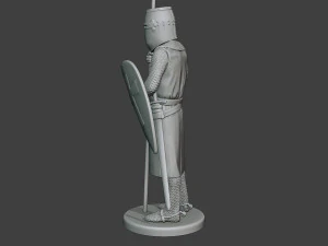 knight templar stand spear t1 3D Print Model