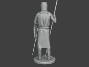 knight templar stand spear t1 Modèles 3D en vedette